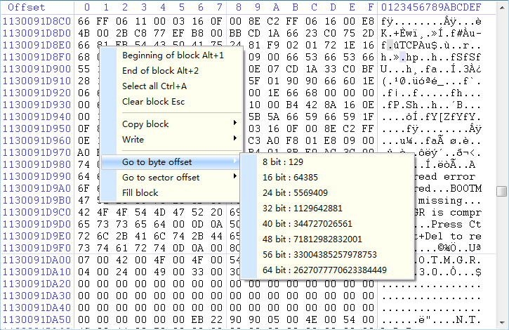 go to byte offset